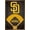 Bronze Framed Version, variant on MLB San Diego Padres - Logo Wall Poster with Wooden Magnetic Frame, 22.375" x 34"