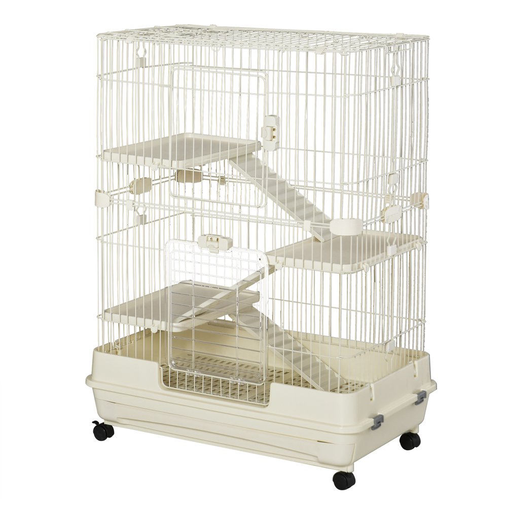 PawHut 43”L 4Level Indoor Small Animal Cage Rabbit Hutch Multi