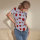 thumbnail image 3 of Balery Ladybug Body de cuello redondo de manga corta para mujer Tops de manga corta Tops básicos-Large, 3 of 7
