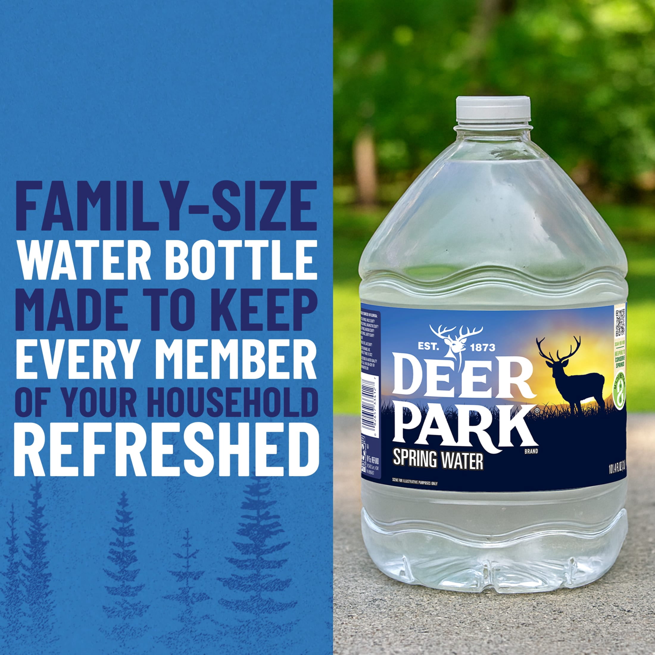 (6 pack) Deer Park Spring Water, 3 Liter, Single Plastic Jug
