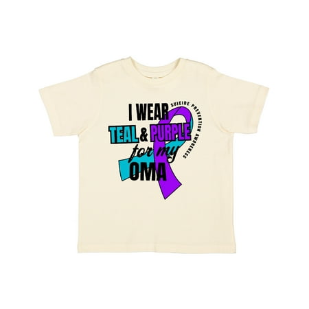 

Inktastic Suicide Prevention I Wear Teal and Purple for My Oma Gift Toddler Boy or Toddler Girl T-Shirt