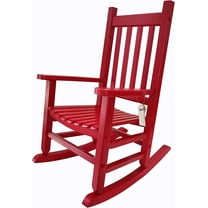 Rocking Rocker - K086RD Durable Red Child’s Wood Porch Rocker/Outdoor Rocking Chair - Indoor or Outdoor - Suitable for 4-8 Years Old
