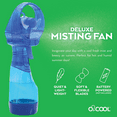thumbnail image 5 of WMT 2 - O2COOL Deluxe Handheld Battery Powered Water Misting Fan (Dark Blue), 5 of 13