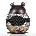 thumbnail image 3 of Escultura de hierro Tooarts precioso Piggy del corcho del vino de contenedores Decoración la escultura del metal del arte del regalo de animal Tooarts Escultura de hierro, 3 of 7