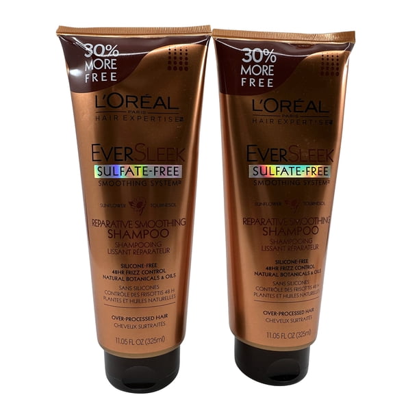 L'Oreal Eversleek Reparative Smoothing Shampoo 11.05 OZ Set of 2 ...