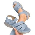 thumbnail image 4 of Hopeusnice Sandals for Women Soft Non-Slip Breathable PU Materials Summer Shoes Open Toe Sandals Trendy Thick-Soled Heel Women's Sandals Shoes for Beach Arch Support Shoes Light Blue 40, 4 of 7