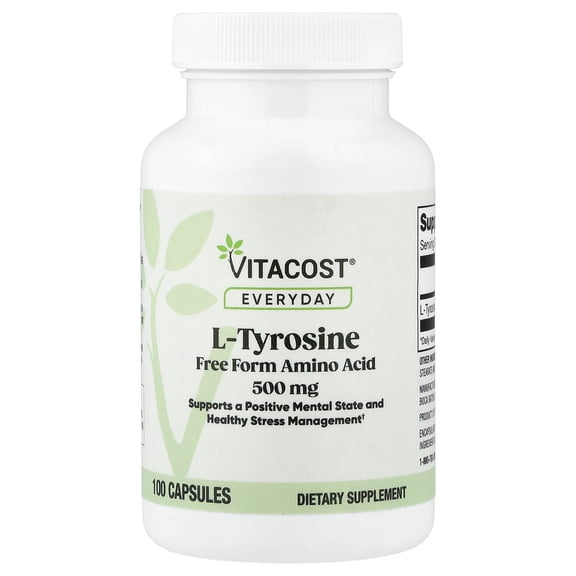 Vitacost Everyday, L-Tyrosine, 500 mg, 100 Capsules