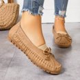 thumbnail image 6 of WHLBF Womens Shoes Low Heel Round Toe Casual Solid Color Solid Color Elastic Flat Bottom Loafers Size 7, 6 of 9