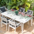 thumbnail image 2 of Watercolor Roses Table Cloths for 6 Foot Rectangle Tables, Spring Flowers Leaves Butterflies Botanical Patio Waterproof Elastic Fitted Tablecloths, Washable Rectangular Table Cover for Camping, 2 of 8