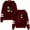 Red, variant on Omarion Pocketless men's and women's trendy pattern casual long sleeved hooded sweatshirt