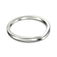 thumbnail image 3 of 18K White Gold over silver curved wedding band, 3 of 4