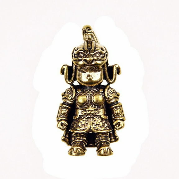 Retro creative brass antique pure copper ornament armor warrior soldier desktop crafts decoration copperware collection