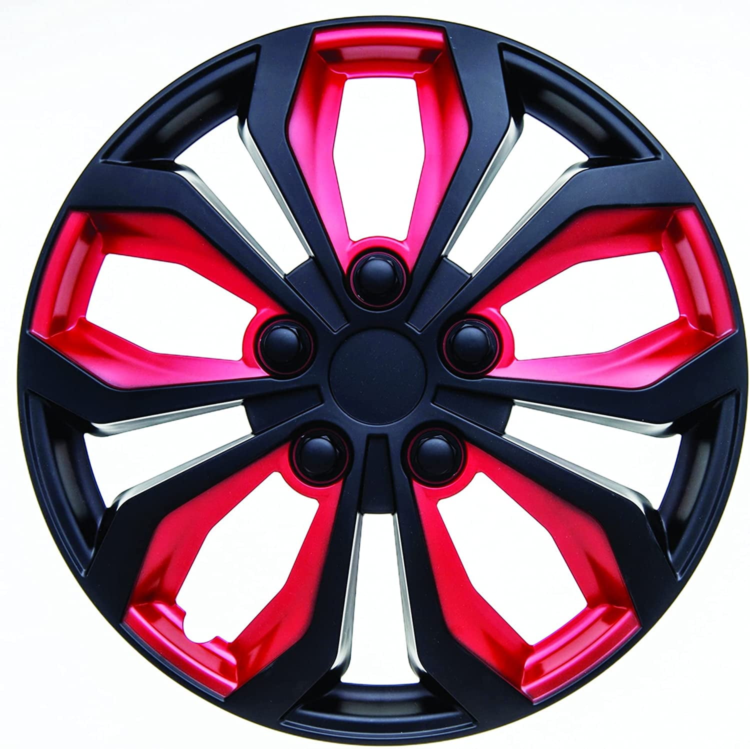 Swiss Drive hubcap 14 inch ? Set of 4 Luxurious Black/ Red Design 14