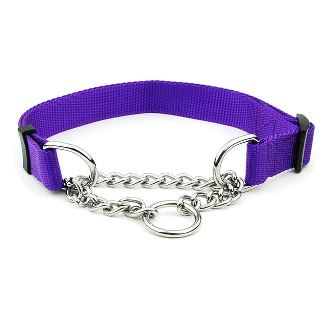 Collier pour Animaux en Métal Lavable Robuste Réglable pour Randonnée en Plein Air Marche Accessoires de Remorquage pour Animaux Nylon Violet