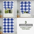 thumbnail image 3 of Tie Up Curtains for Windows Buffalo Check Watercolor Valance Adjustable Balloon Curtain Blue White Plaid FarmHouse Tie Up Shades for Kitchen Living Room Bedroom Privacy Curtain Drape 34x45 Inch, 3 of 9