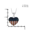 thumbnail image 2 of JewelersClub 1/4 Carat T.W. Multi-Color Diamond Heart Sterling Silver Pendant, 18", 2 of 3