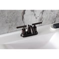 thumbnail image 4 of Kingston Brass FB5615CML Manhattan Double-Handle 4" Centerset Bathroom Faucet with Pop-Up Drain, Oil Rubbed Bronze, 4 of 7