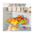 thumbnail image 5 of Bandeja de almacenamiento para refrigerador, giratoria 360 grados, antideslizante, organizador para congelador, contenedor de almacenamiento para frutas y verduras, cocina, 5 of 5