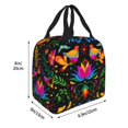 thumbnail image 2 of Yiaed Mexican Flower Traditional1 Print Insulated Lunch Bag Reusable Cute Tote Lunch Box, Leakproof Cooler Lunch Bags for Work Office Travel School Picnic, 2 of 5