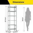 thumbnail image 2 of 6-Wire Standing Storage Shelf, Metal Shelving Unit Pantry Rack for Laundry Kitchen Bathroom Organizer(Silver), 2 of 14