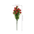 thumbnail image 2 of PTOOTP Outdoor Artificial Flowers Red Bunches Realistic Decorative Floral Arrangement, 2 of 6