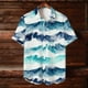 thumbnail image 4 of Blusa y camisa hawaiana de manga corta con cuello vuelto para hombre, camisa unisex de verano para playa, informal, de manga corta, con botones, ropa estampada, blusa para hombre, 4 of 9