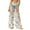 White, variant on Women's Chiffon Beach Pants, Bohemian Cover Ups with Print, Wide Leg Lightweight Pants for Sun Protection, Beach Vacation Daily Wear