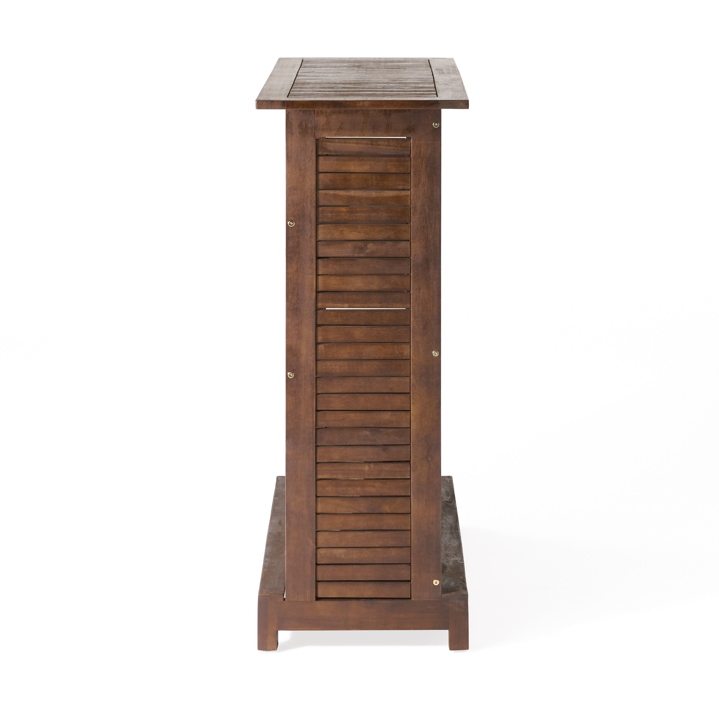 Ashlin Outdoor Acacia Wood Bar, Rich Mahogany