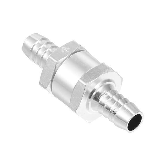 Unique Bargains Fuel Line Check Valve Non Return One Way Check Valve for Fuel Systems Aluminum Alloy 3/8" 10mm OD 1pcs