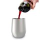 thumbnail image 1 of Vaso de copa de vino sin tallo de acero inoxidable, paquete de 2, 12 oz | Juego de dos vasos de vino aislados al vacío de doble pared con tapas para café, vino, cócteles, helados | Sin sudor, a prueba de óxido, 100 % libre de BPA Vhermosa SNFLD1189, 1 of 4