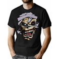 thumbnail image 1 of T-Shirt Vintage pour Homme avec Graphique d'Horreur - Polyester Noir, Manches Courtes, Col Rond, Lavable en Machine, Imprimé de Crâne d'Humour Noir, Cadeau d'Été Idéal pour Lui, 1 of 6