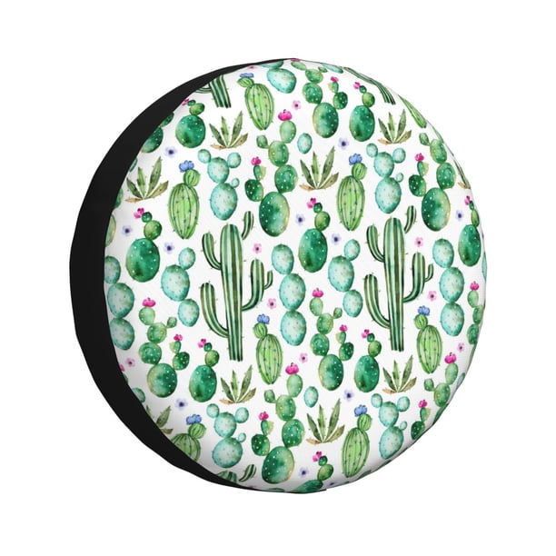 Balery Cactus Plants1 Cubiertas para Neumáticos - Protector Resistente para Neumáticos de Camioneta, SUV, Remolque, Camper y RV-17 inch