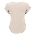 thumbnail image 6 of TODOZO T Shirts for Women Loose Fit Casual Lightweight Soft Basic Tees Women's Solid V Neck Tops with Chest Pocket Short Sleeve T Shirts Loose Casual Basic Tees Summer Clothes Outfits, 6 of 9