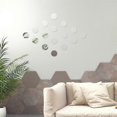 thumbnail image 2 of 60pcs Small Round Mirror Stickers Circular Mirror Tiles Mosaic Pieces Mirror Wall Stickers Craft Mirror Little Mirror Centerpieces, 2 of 4