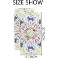 thumbnail image 4 of SKYSONIC Soft Hand Towels Set of 2 Towels Mandala Cats Silhouettes Absorbent Washcloths Multipurpose for Bathroom Gym Hotel Spa, 4 of 6