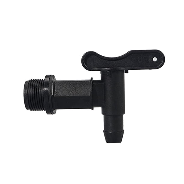 Grifo de agua a tope Adaptador de tanque de agua mejorado Perfecl Grifo de cubo color negro