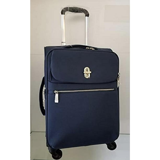 Simply Noelle Navy Nylon Rolling Suitcase