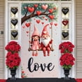 thumbnail image 3 of Red Heart Valentine's Day Banner Romantic Heart Backdrop Pink Background Gold Leaves Love Display for Valentine's Day Party Romantic Date Photo Shoot, 3 of 9