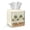 Beige-Hibiscus Palm Tree, variant on Kuiaobaty Ink Floral Print Cube Tissue Box Cover with Chinese Style Square Tissue Box Cover with Easy Refill Leather Tissue Holder Facial Paper Organizer Dispenser for Home Office Desk, Beige