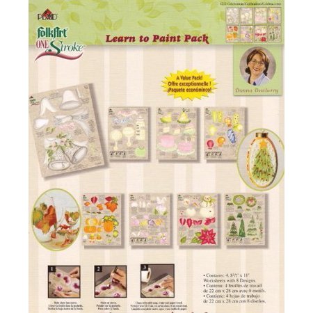 - 1 X 4 One Stroke Reusable Teaching Guides RTG Celebrations 4222, One Stroke Donna Dewberry By HomeOffice from USA