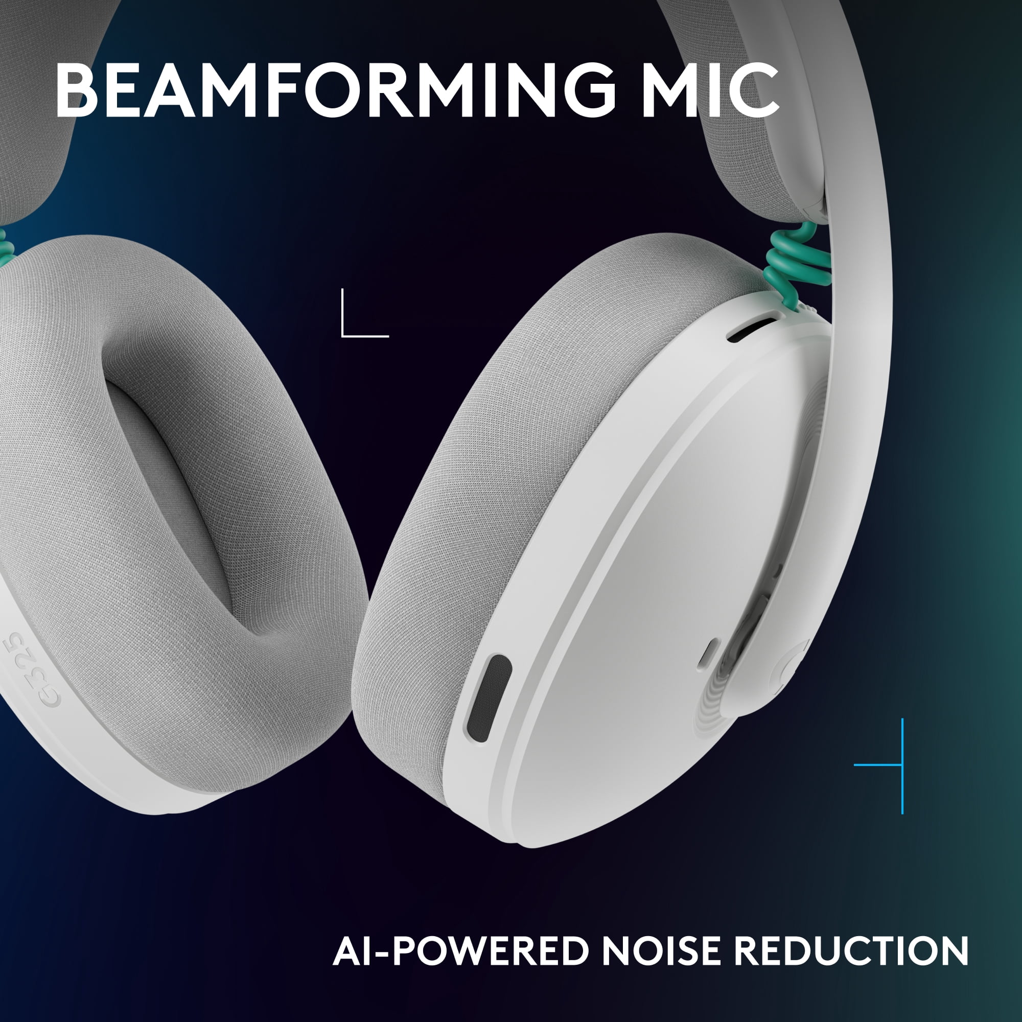 Logitech G325 LIGHTSPEED Wireless Bluetooth Gaming Headset, All-Day Comfort, Built-In Mic with Noise Reduction, White