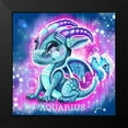 thumbnail image 2 of Zodiac Lil Dragonz Aquarius 15x15 Black Modern Framed Museum Art Print Titled - Sheena Pike Art And Illustration, 2 of 5