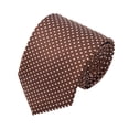 thumbnail image 3 of Jacob Alexander Polka Dot Print Extra Long Neck Tie for Big and Tall Men - Cocoa Brown, 3 of 7