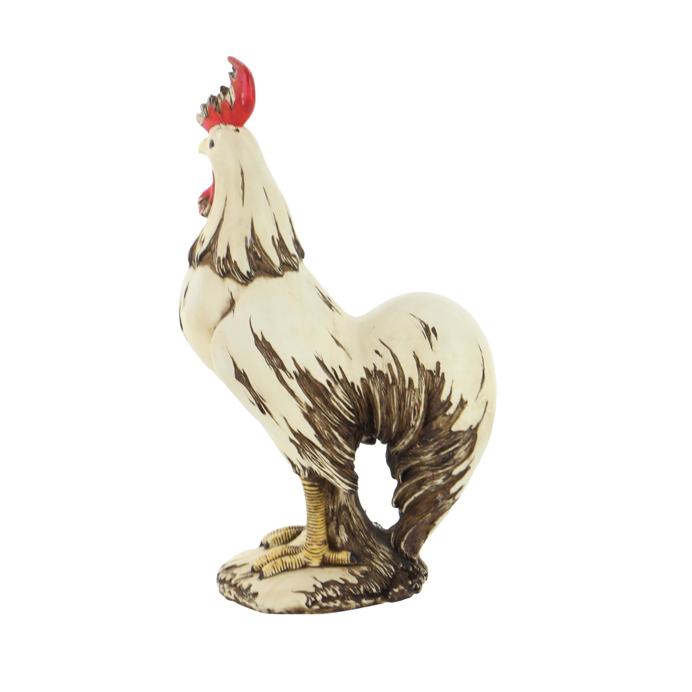 DecMode 15" Indoor Outdoor Rooster Garden Sculpture