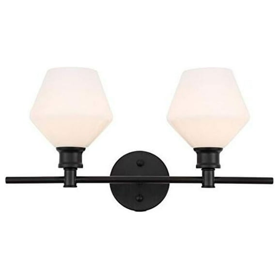 Modern Home Decorative Iron Gene 2 Light And Frosted White Glass Indoor Wall Sconce