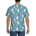 thumbnail image 3 of Bixox Men's Rabbit And Balloon Printed Short Sleeve Skinny Athletic T-Shirt, 3 of 6