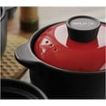 thumbnail image 4 of Heat Resistant Fine Porcelain Casserole/Clay Pot/Earthenware Pot (1600ml Red), 4 of 8