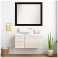 thumbnail image 2 of Amanti Art Custom Framed Wall and Bathroom Mirror (35.25 x 41.25 in.), Coffee Bean Brown Frame, 2 of 7