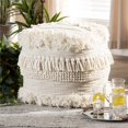 thumbnail image 4 of Bowery Hill Ottoman Moderne Beige en Coton Tissé à la Main, 4 of 6