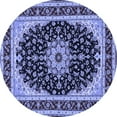 thumbnail image 1 of Ahgly Company Indoor Round Medallion Blue Traditional Area Rugs, 6' Round, 1 of 4